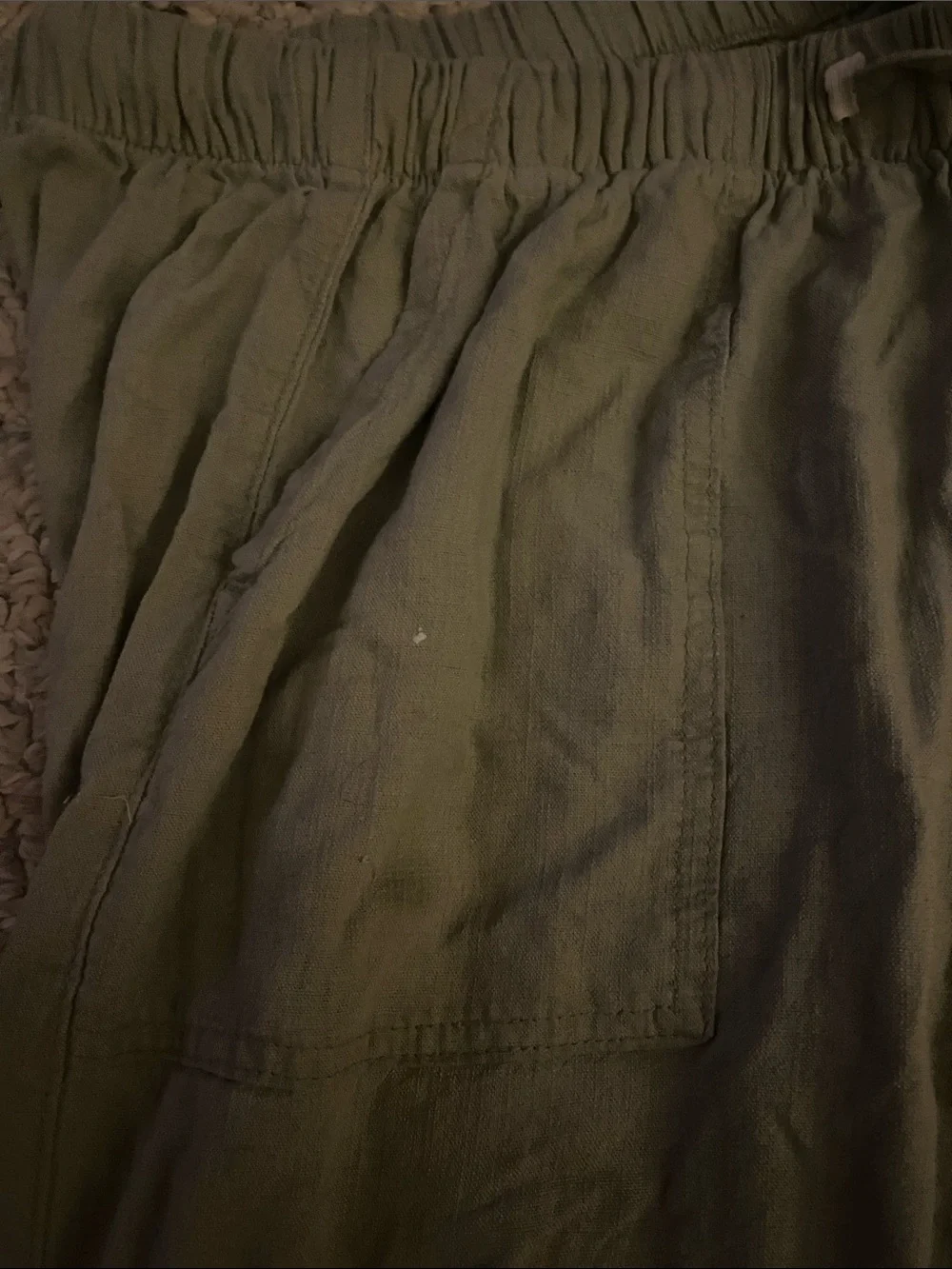 H&M Olive Green Wide-Leg Cargo Pants - Picture 6 of 7